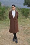 Brown Trench Coat with back design