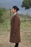 Brown-trench-Coat -with-back-design