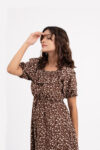 Brown Slit Dress1