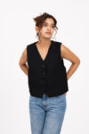 Elegant Élan Black Waistcoat