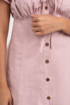 Pink Short Dress with Front Bow1